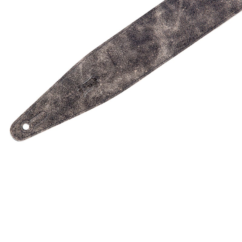 Levy's Leathers 2.5" Garment Leather Guitar Strap Distressed Design; Black (MG317BOG-BLK) - Image 4